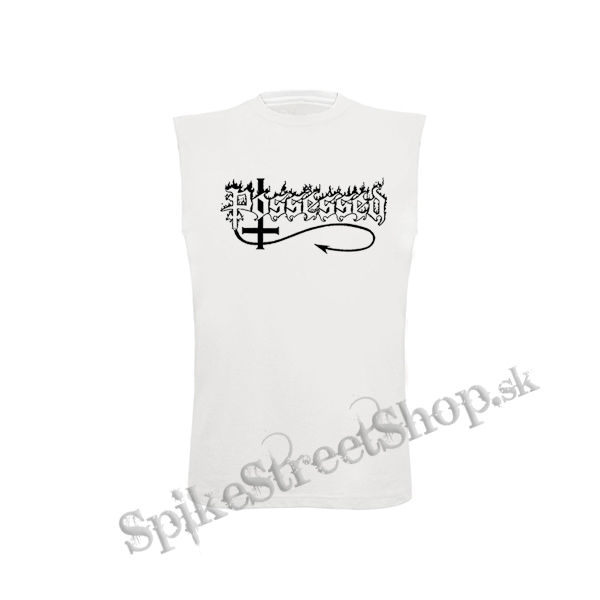 POSSESSED - Logo White - biele pánske tričko bez rukávov