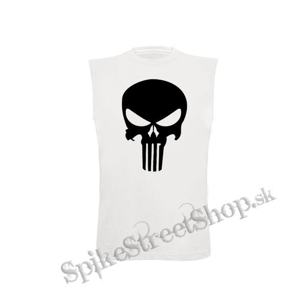 PUNISHER - Skull - biele pánske tričko bez rukávov