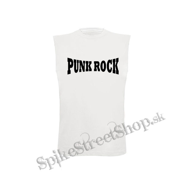 PUNKROCK - Logo Motív 1 - biele pánske tričko bez rukávov