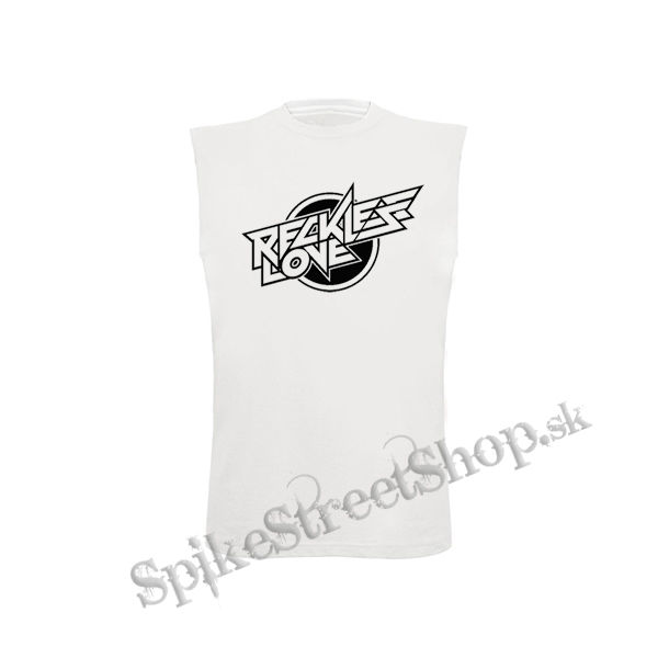 RECKLESS LOVE - Logo - biele pánske tričko bez rukávov