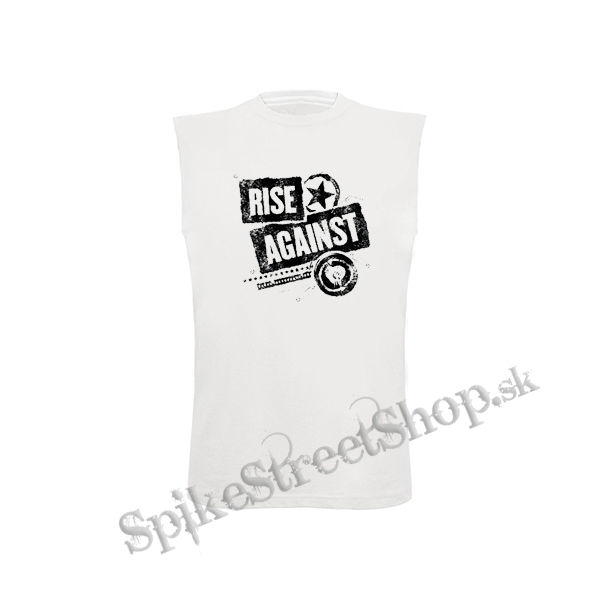 RISE AGAINST - Patched Up - biele pánske tričko bez rukávov