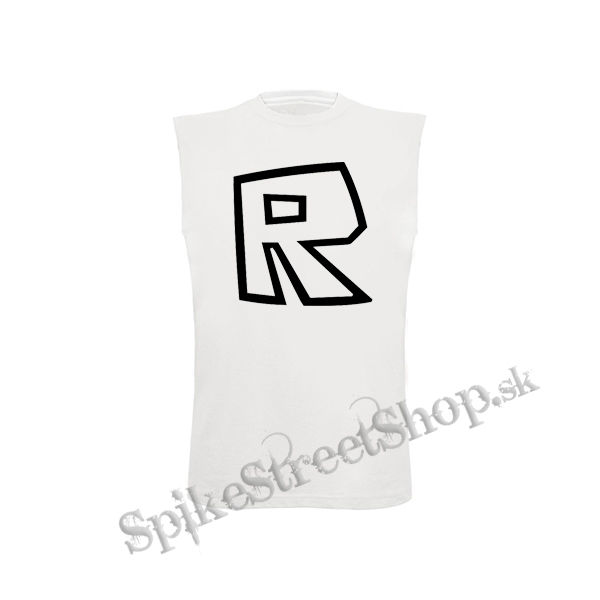ROBLOX - Znak - biele pánske tričko bez rukávov