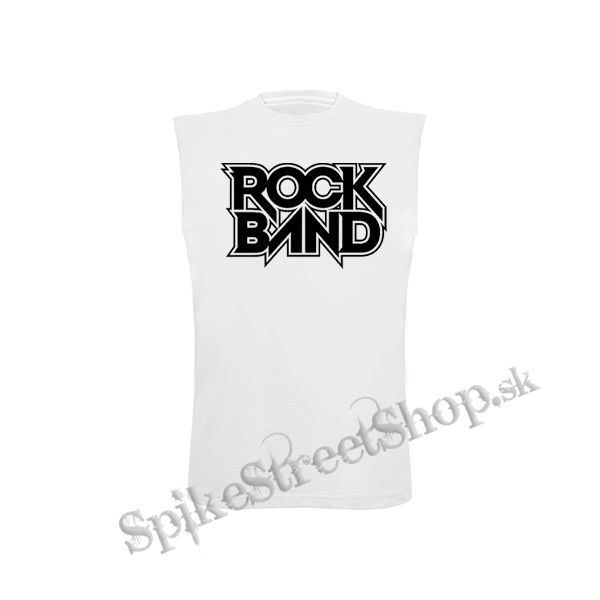 ROCK BAND - Logo - biele pánske tričko bez rukávov