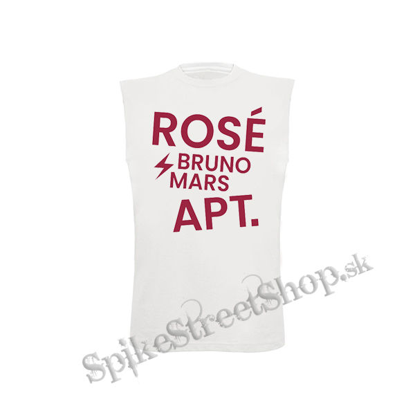 ROSÉ & BRUNO MARS - APT - Pink - biele pánske tričko bez rukávov