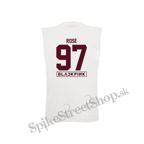 ROSÉ 97 - BLACKPINK - Pink Number Years - biele pánske tričko bez rukávov