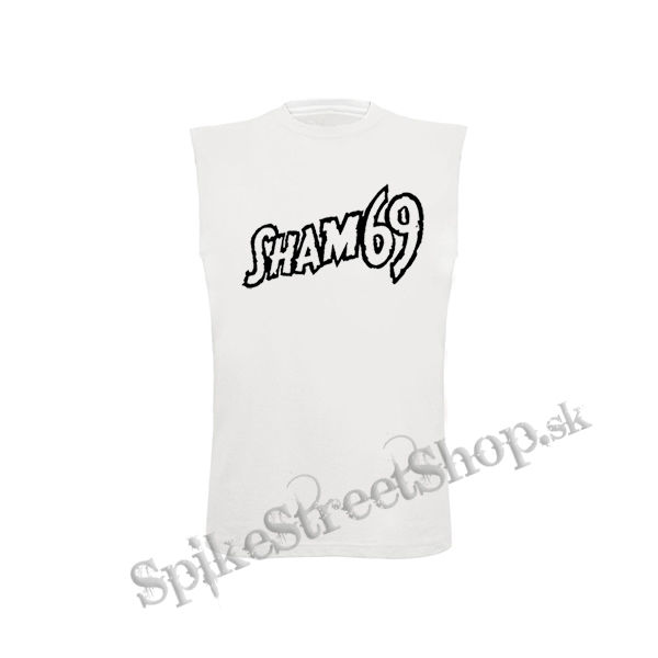 SHAM 69 - Logo - biele pánske tričko bez rukávov