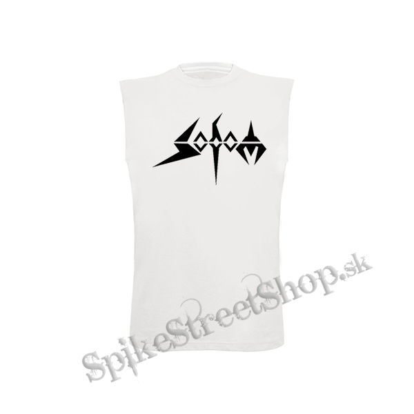 SODOM - Logo - biele pánske tričko bez rukávov