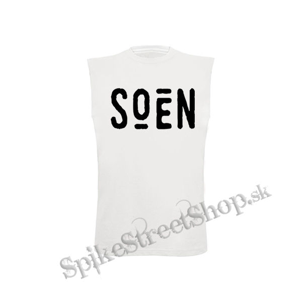 SOEN - Logo - biele pánske tričko bez rukávov