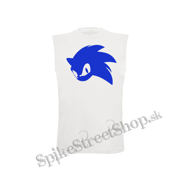 SONIC THE HEDGEHOG - Face - biele pánske tričko bez rukávov