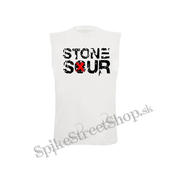 STONE SOUR - Logo - biele pánske tričko bez rukávov