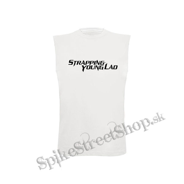 STRAPPING YOUNG LAD - Logo - biele pánske tričko bez rukávov