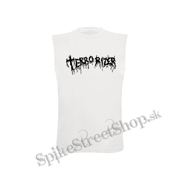 TERRORIZER - Logo Black - biele pánske tričko bez rukávov