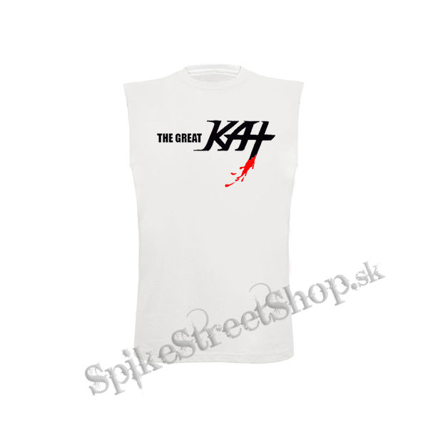 THE GREAT KAT - Logo - biele pánske tričko bez rukávov