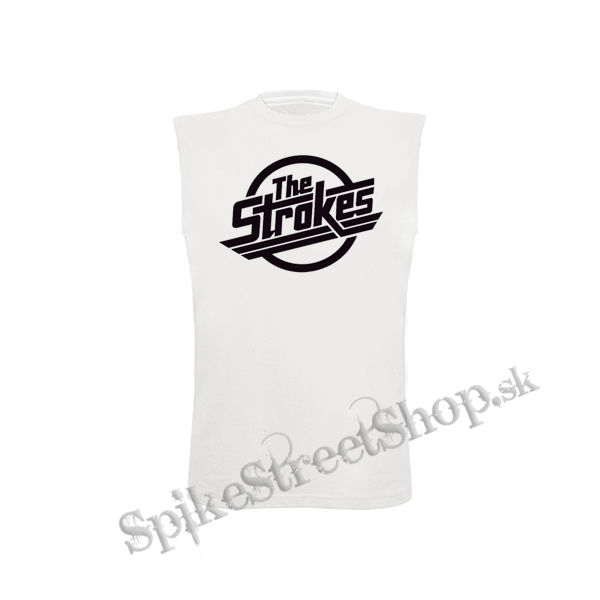 THE STROKES - Logo Band - biele pánske tričko bez rukávov