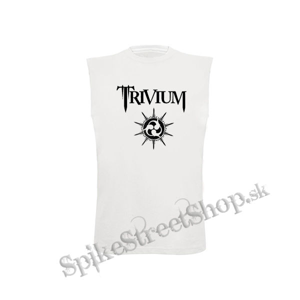 TRIVIUM - White Logo - biele pánske tričko bez rukávov