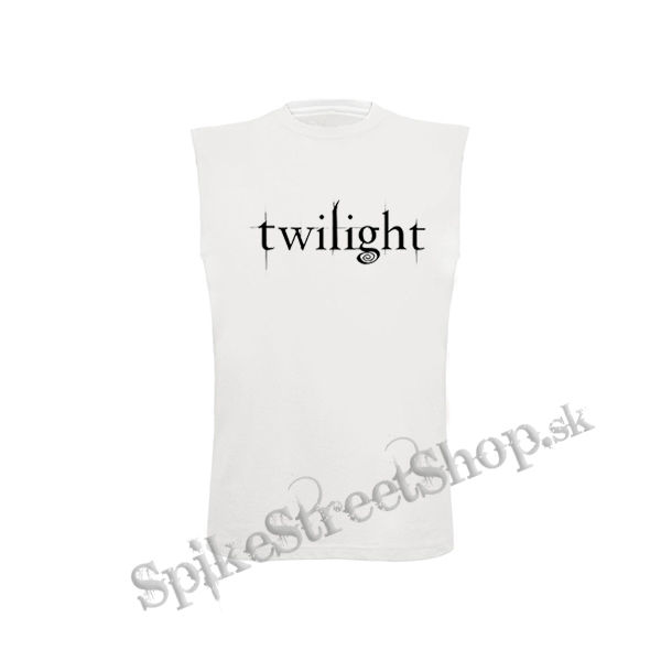 TWILIGHT - Logo - biele pánske tričko bez rukávov