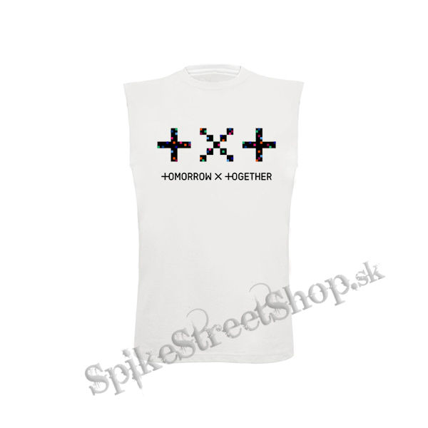 TXT - TOMORROW X TOGETHER - Logo - biele pánske tričko bez rukávov