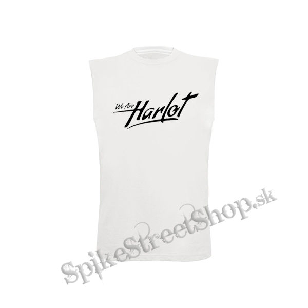 WE ARE HARLOT - Logo - biele pánske tričko bez rukávov
