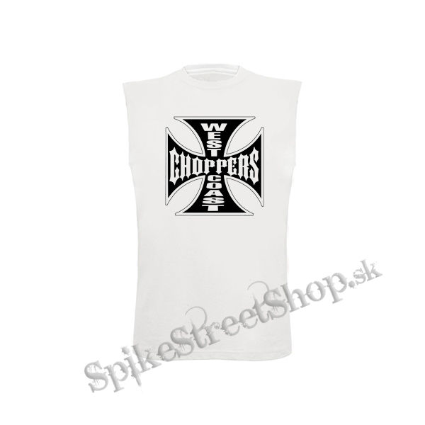 WEST COAST CHOPPERS - Logo - biele pánske tričko bez rukávov