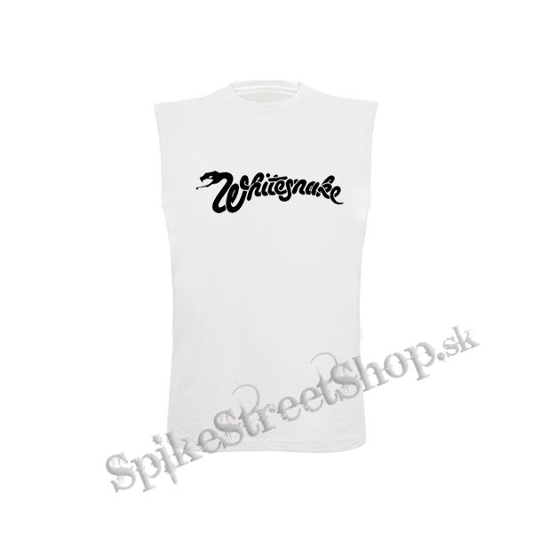 WHITESNAKE - Logo - biele pánske tričko bez rukávov