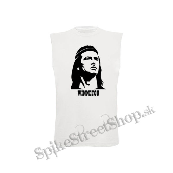 WINNETOU - biele pánske tričko bez rukávov