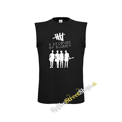 5 SECONDS OF SUMMER - Logo & Band - čierne detské tričko bez rukávov