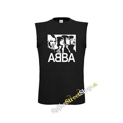 ABBA - Band - čierne detské tričko bez rukávov