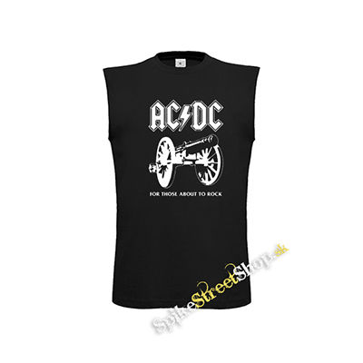 ACDC - For Those About To Rock - čierne detské tričko bez rukávov