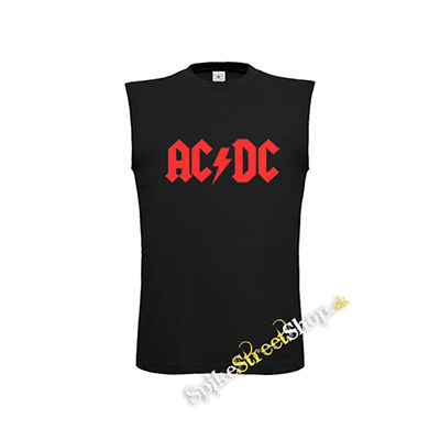 ACDC - Red Logo - čierne detské tričko bez rukávov