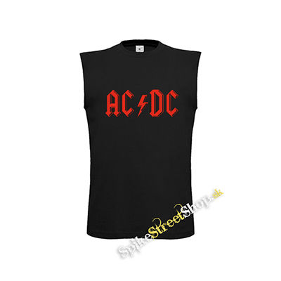 ACDC - Red Logo Vintage - čierne detské tričko bez rukávov