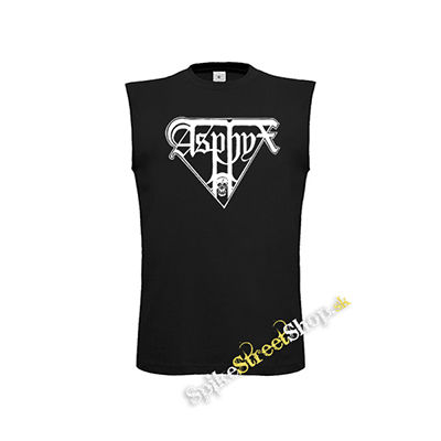 ASPHYX - Logo - čierne detské tričko bez rukávov