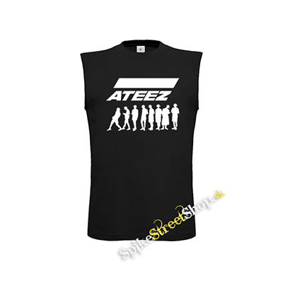 ATEEZ - Logo & Silhouette - čierne detské tričko bez rukávov