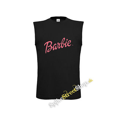 BARBIE - čierne detské tričko bez rukávov