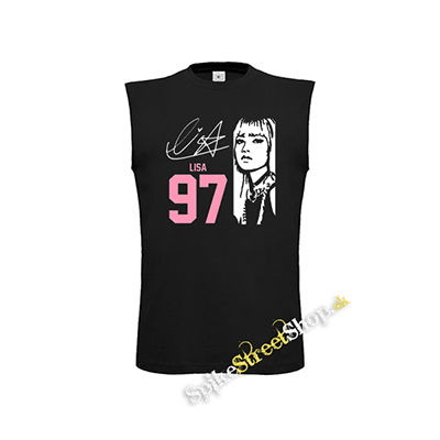 BLACKPINK - Lisa 97 Signature Portrait - čierne detské tričko bez rukávov