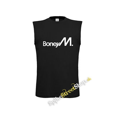BONEY M - Logo - čierne detské tričko bez rukávov