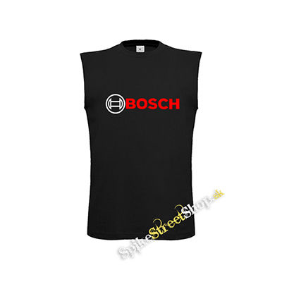 BOSCH - Logo - čierne detské tričko bez rukávov
