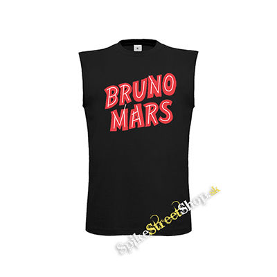 BRUNO MARS - Logo - čierne detské tričko bez rukávov