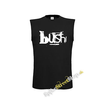 BUSH - Logo - čierne detské tričko bez rukávov