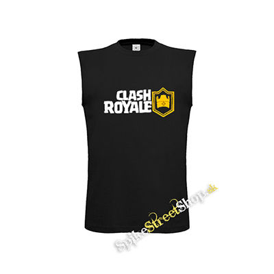 CLASH ROYALE - Logo - čierne detské tričko bez rukávov