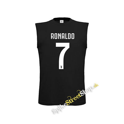 CRISTIANO RONALDO - 7 - čierne detské tričko bez rukávov