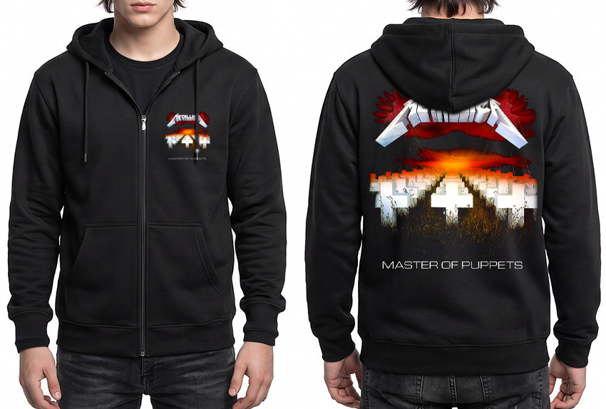 METALLICA - Master Of Puppets - čierna detská mikina na zips