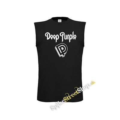 DEEP PURPLE - Logo Crest - čierne detské tričko bez rukávov