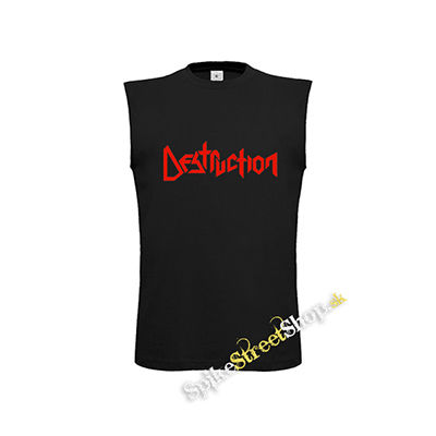 DESTRUCTION - Red Logo - čierne detské tričko bez rukávov