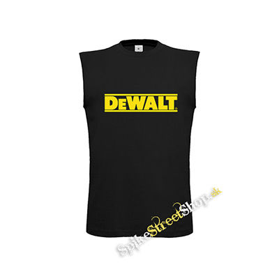 DEWALT - Yellow Logo - čierne detské tričko bez rukávov