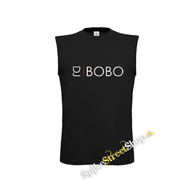 DJ BOBO - Logo - čierne detské tričko bez rukávov