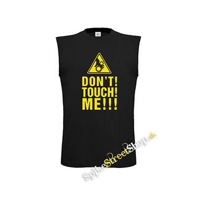 DON'T TOUCH ME - čierne detské tričko bez rukávov