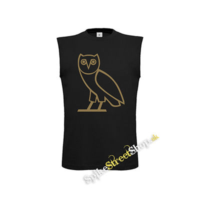 DRAKE - OWL SYMBOL - čierne detské tričko bez rukávov