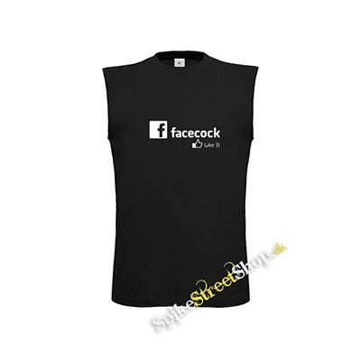 FACECOCK - čierne detské tričko bez rukávov