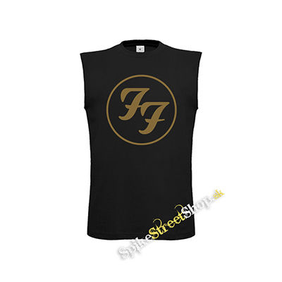 FOO FIGHTERS - Gold Logo - čierne detské tričko bez rukávov