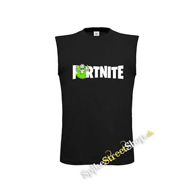 FORTNITE Season 7 - Rick Sanchez Logo - čierne detské tričko bez rukávov